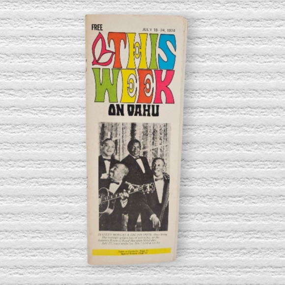 Vintage July 18-24 1974 This Week On Oahu Hawaii Book-Info Map Stanley Morgan - Picture 1 of 13